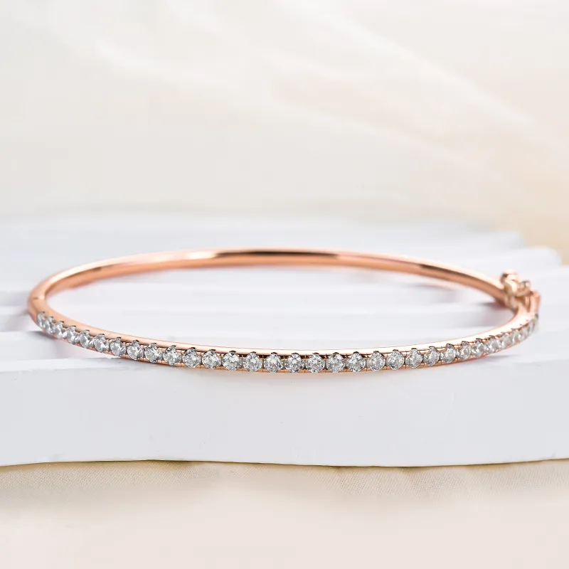 Classic 2ctw Round Cut White Sapphire Single Row Bracelet-JEWELBUYS