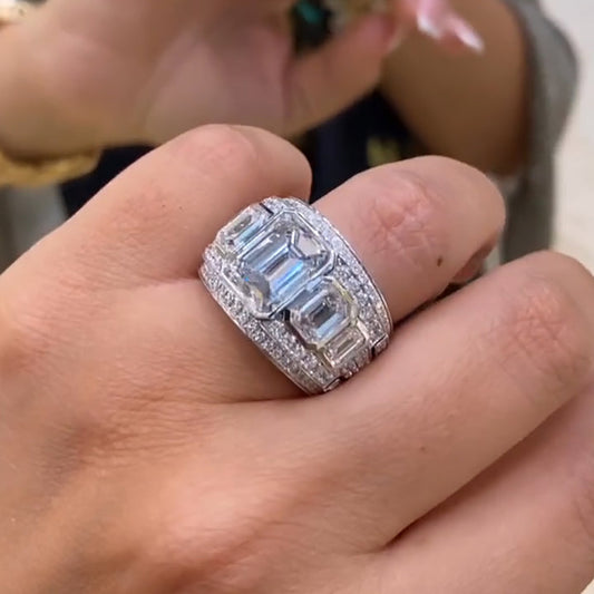 Delicate and Elegant Emerald Cut Diamond Engagement Ring - JEWELBUYS