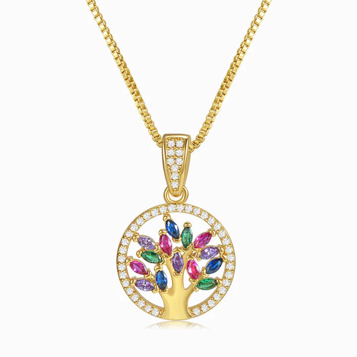 Exquisite Multi Tree of Life Necklace -JEWELBUYS