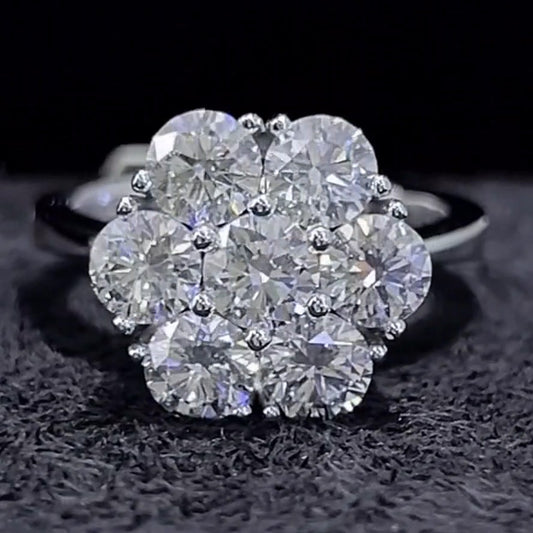 One-Of-A-Kind 2.8ctw Round Cut White Sapphire Ring-JEWELBUYS