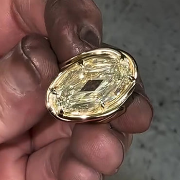 5.05ct Fancy Cut Sapphire Linear Wrap Engagement Ring-JEWELBUYS