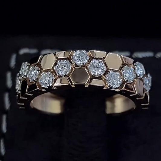 1.7ctw Geometric Hexagonal Gemstone Band-JEWELBUYS