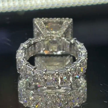 Beautiful Princess Cut Eternity Diamond Ring - JEWELBUYS