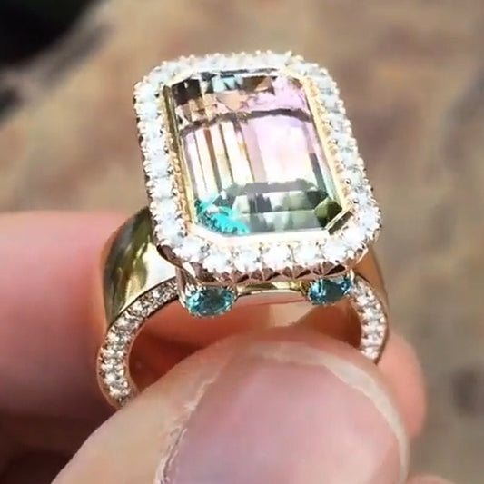 8Ctw Gorgeous Sapphire Illusion Ring-JEWELBUYS