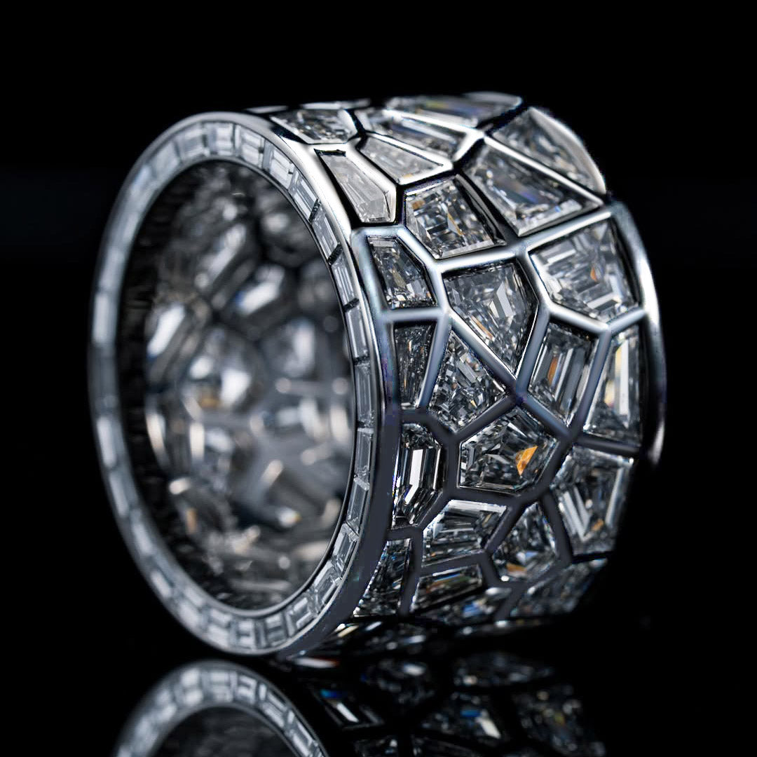 2.3Ctw Broken Mirror Band Ring-JEWELBUYS