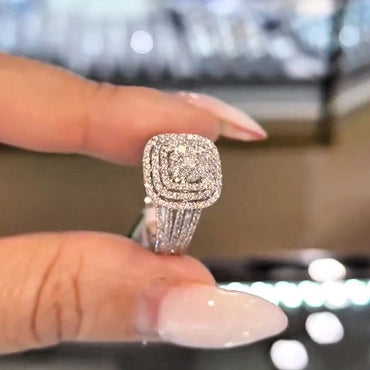 2ct Round Cut White Sapphire Vintage Engagement Ring-JEWELBUYS