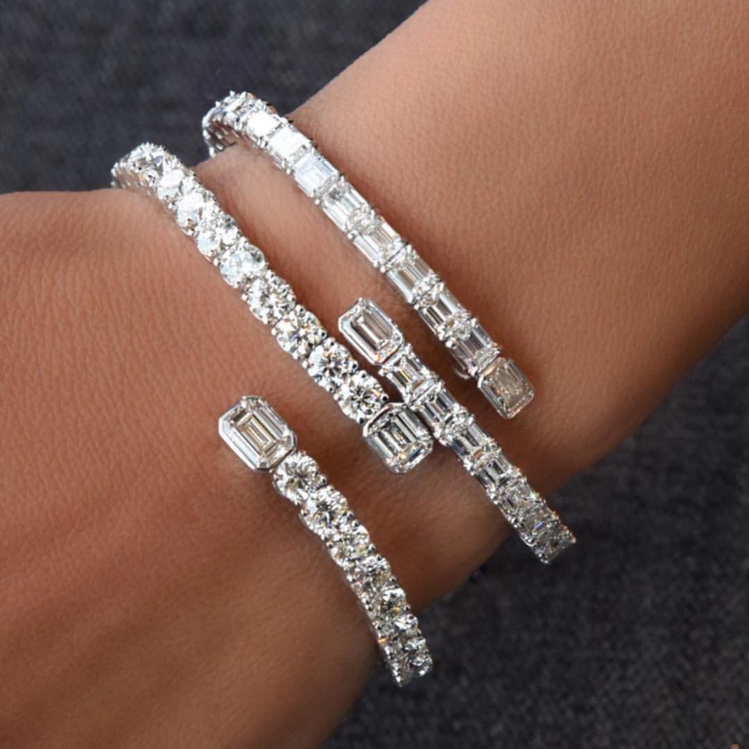 11ctw Classic Sapphire Tennis Bracelet Collection-JEWELBUYS