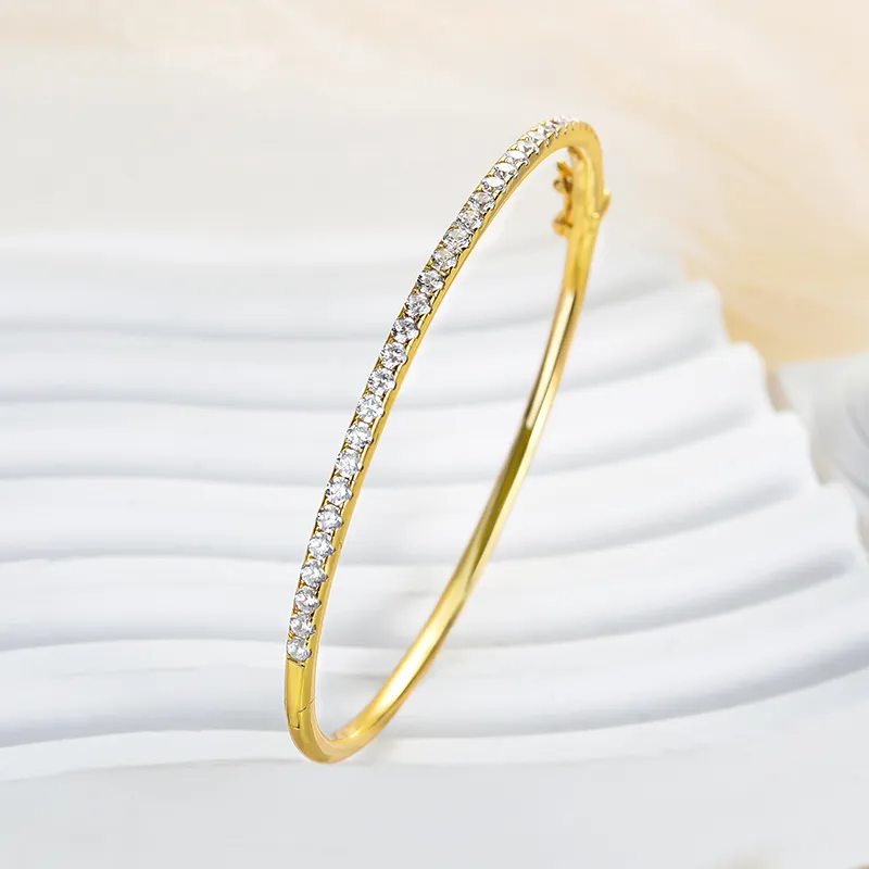 Classic 2ctw Round Cut White Sapphire Single Row Bracelet-JEWELBUYS