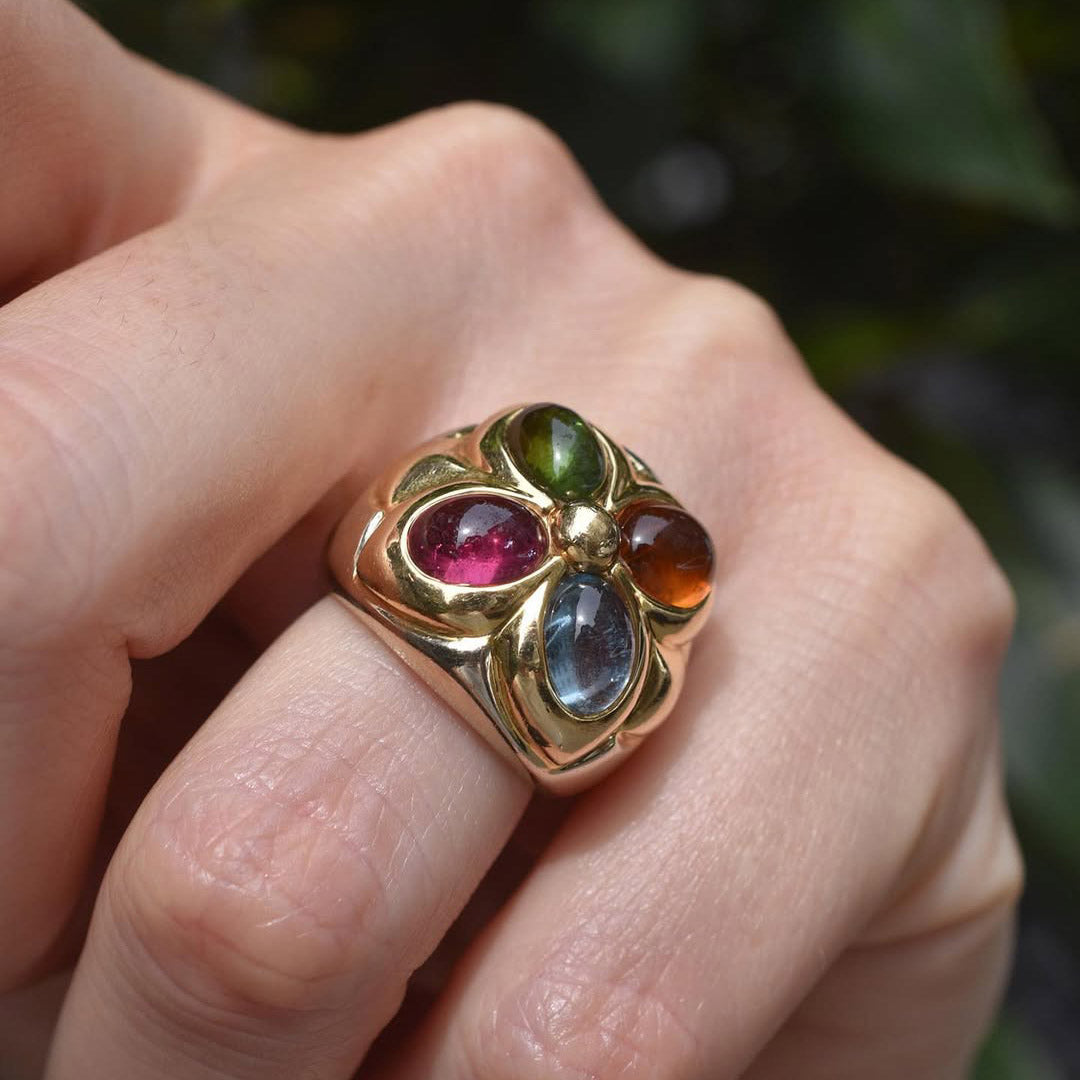 6.0ctw Cabochon Vintage Ring-JEWELBUYS