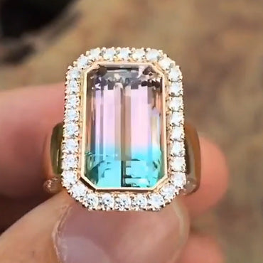 8Ctw Gorgeous Sapphire Illusion Ring-JEWELBUYS