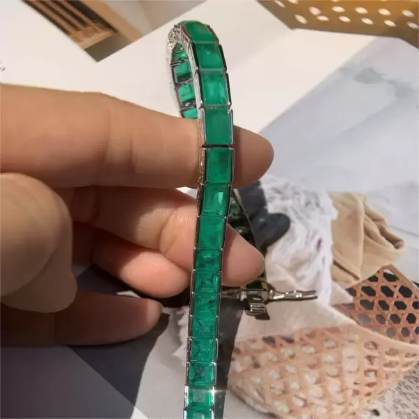 10.0CTW Emerald Cut Brilliant Artistic Style Bracelet-JEWELBUYS