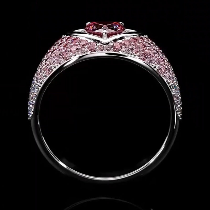 5.0ctw Pink Heart Morganite Delicate Ring-JEWELBUYS