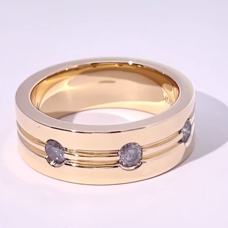 Beautiful White Sapphire Band Collection-JEWELBUYS