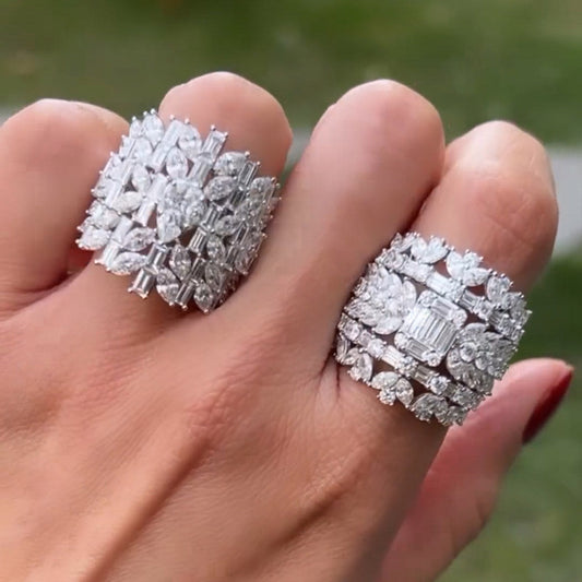 6ctw Multi-Cut A B Style Gemstone Ring -JEWELBUYS