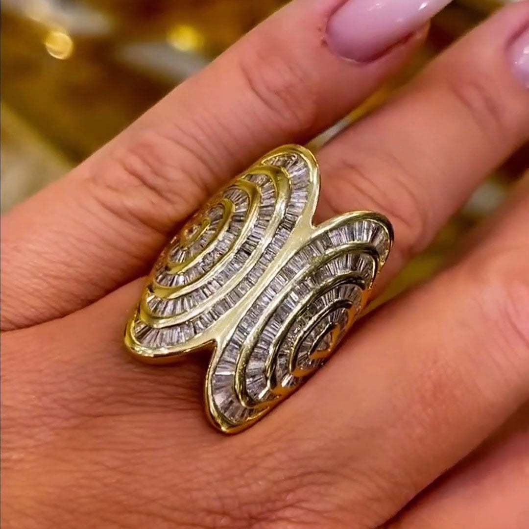 8ct Baguette Cut Sapphire Butterfly Ring-JEWELBUYS