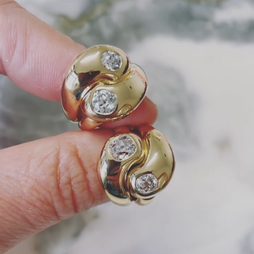 Vintage 5ct Cushion Cut White Sapphire Women's Pinky Ring in Gold-JEWELBUYS