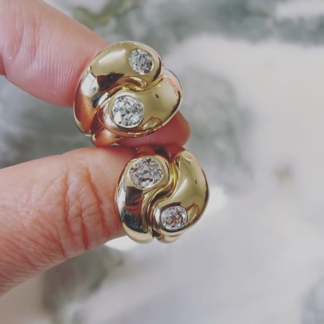 Vintage 5ct Cushion Cut White Sapphire Women's Pinky Ring in Gold-JEWELBUYS