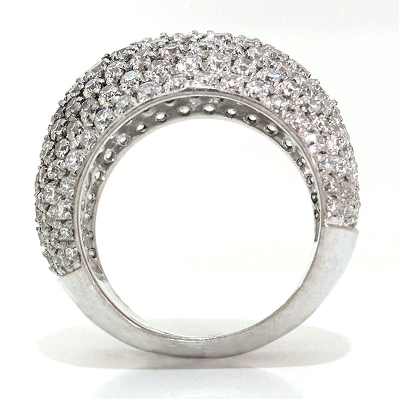 Diamond Cluster Dome Ring - JEWELBUYS