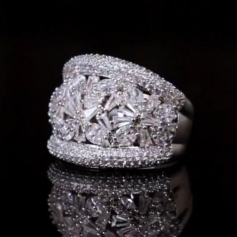 6ctw Pave Wide Shank Multi Style Ring -JEWELBUYS