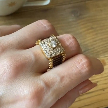 Fashion Retro Style Men's and Women's Sapphire Ring-JEWELBUYS