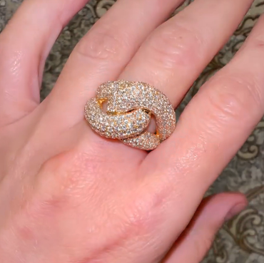 Exquisite 5 ctw Round Cut White Sapphire Ring -JEWELBUYS