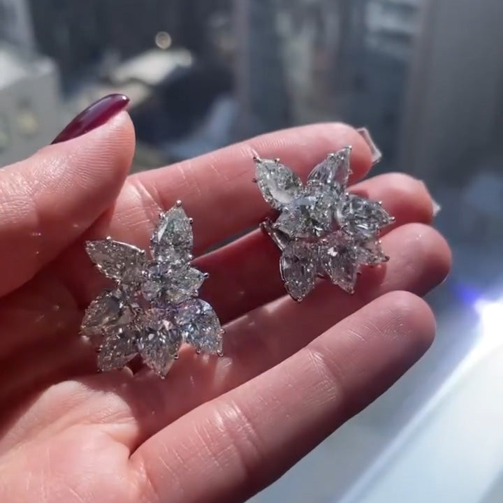 2.0Ctw Captivating Pear Cut White Sapphire Earrings-JEWELBUYS