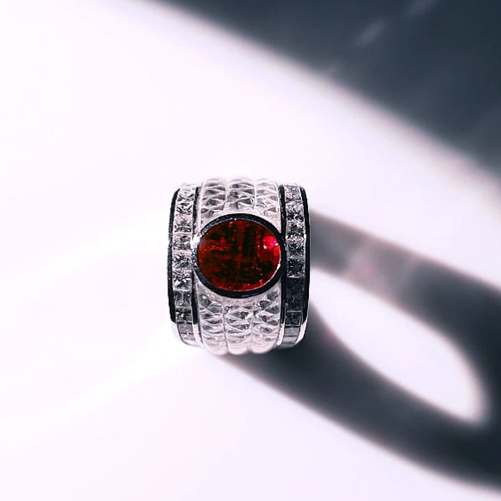 6.0Ctw Extraordinary Oval Cut Ruby Personalized Ring-JEWELBUYS