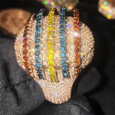 5Ctw romantic colorful sapphire ring-JEWELBUYS