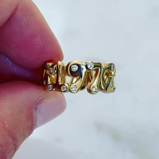 0.3Ctw Cute Sapphire Hollow Band-JEWELBUYS