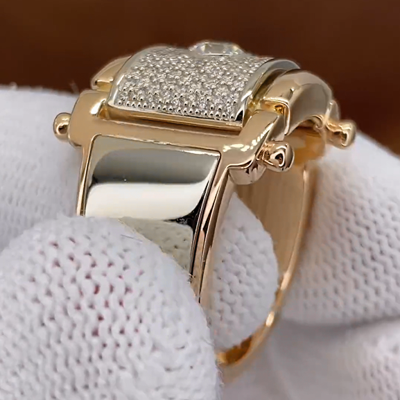 Noble 3 ctw Round Cut White Gemstone Men's Ring -JEWELBUYS