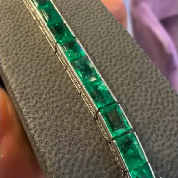 10.0CTW Emerald Cut Brilliant Artistic Style Bracelet-JEWELBUYS
