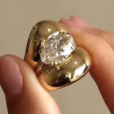 4.0ct Oval Cut Dream Stacking Ring-JEWELBUYS