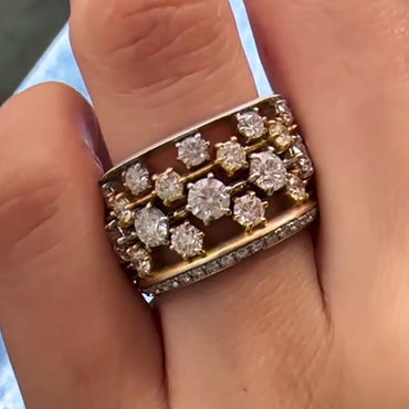 2.5ctw Round Cut Sapphire Seamless Stacking Ring-JEWELBUYS