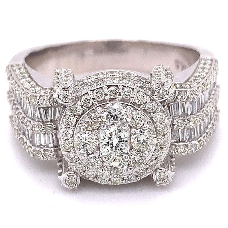 4ctw Baguette and Round Cut Sapphire Monster Ring - JEWELBUYS