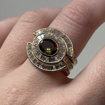 2.29Ct Oval Cut Stacked Engagement Triple Ring-JEWELBUYS