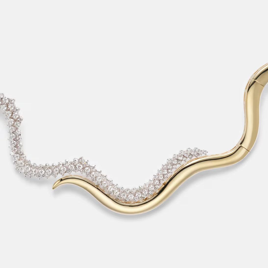 5.0Ctw Exquisite and elegant wave-shaped sapphire necklace-JEWELBUYS