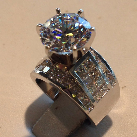 6.0ctw Classic Cut Sapphire and Ruby Engagement Ring-JEWELBUYS