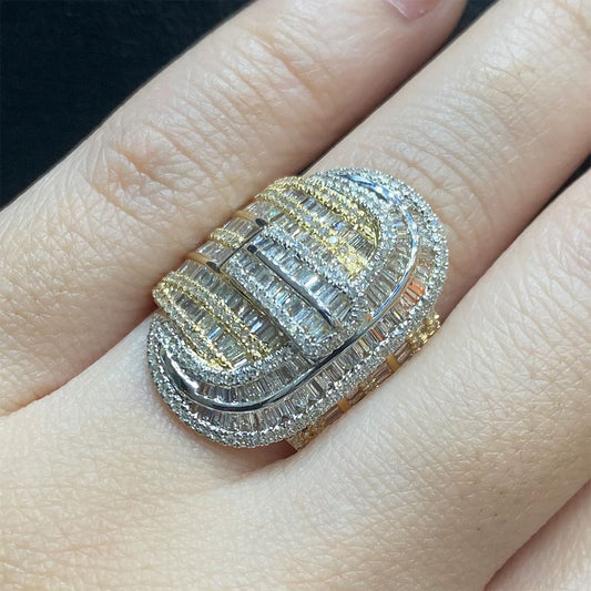 2.89Ctw Multicolor Belt and Buckle Accent Sapphire Ring-JEWELBUYS