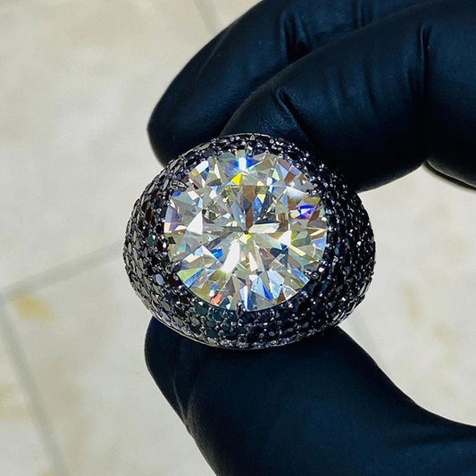 10ct Black Sapphire Bomb Ring - JEWELBUYS