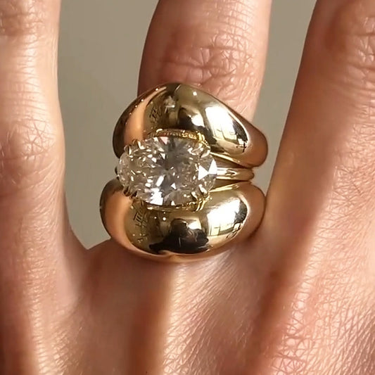 4.0ct Oval Cut Dream Stacking Ring-JEWELBUYS