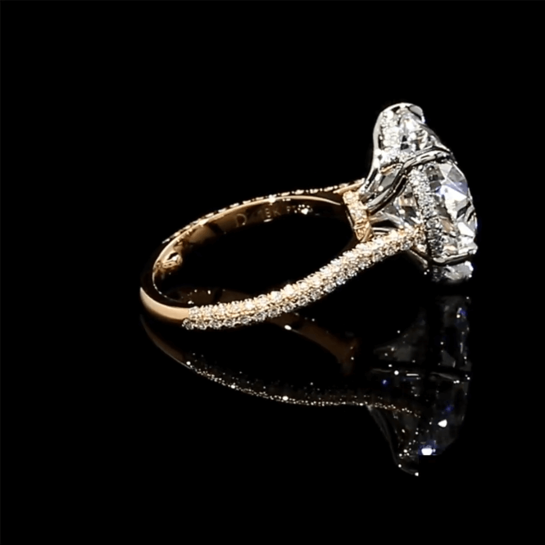 Remarkable 8.05ct Heart Cut White Sapphire Women's Engagement Ring in Rose Gold-JEWELBUYS