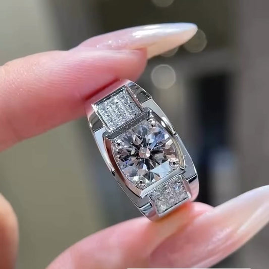 2.35Ctw Classic Round Sapphire Engagement Ring-JEWELBUYS