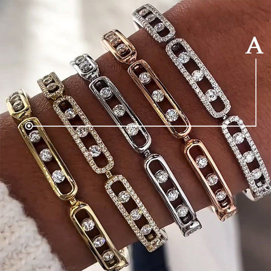 6.0ctw Various Styles and Colors Round Cut Sapphire Bracelet-JEWELBUYS