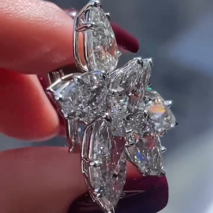 2.0Ctw Captivating Pear Cut White Sapphire Earrings-JEWELBUYS
