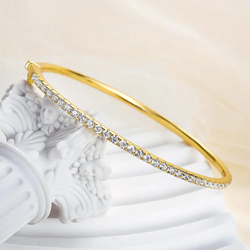 Classic 2ctw Round Cut White Sapphire Single Row Bracelet-JEWELBUYS