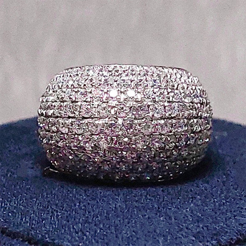 Diamond Cluster Dome Ring - JEWELBUYS