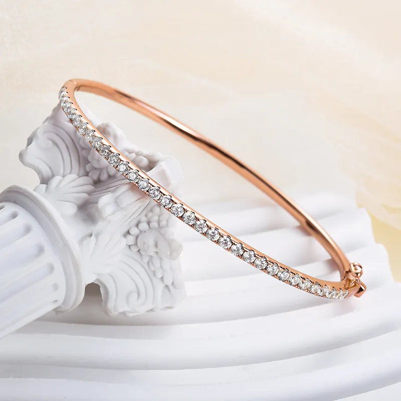 Classic 2ctw Round Cut White Sapphire Single Row Bracelet-JEWELBUYS