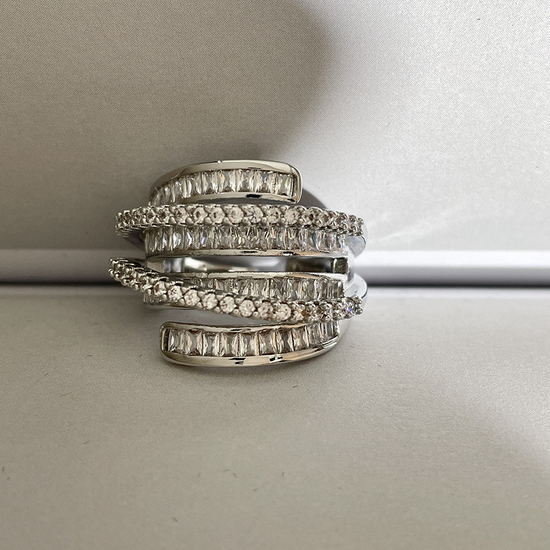 Multi-layer winding irregular diamond ring - JEWELBUYS