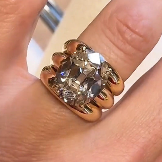 7.0ct oval cut white sapphire triple band engagement ring-JEWELBUYS