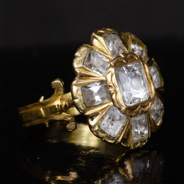 5.5ctw Emerald Cut Antique Engagement Ring-JEWELBUYS